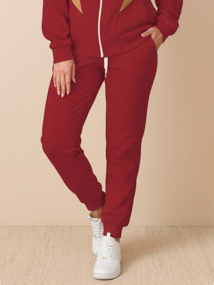 Colorblock Comfort Tracksuit red gold image 5 