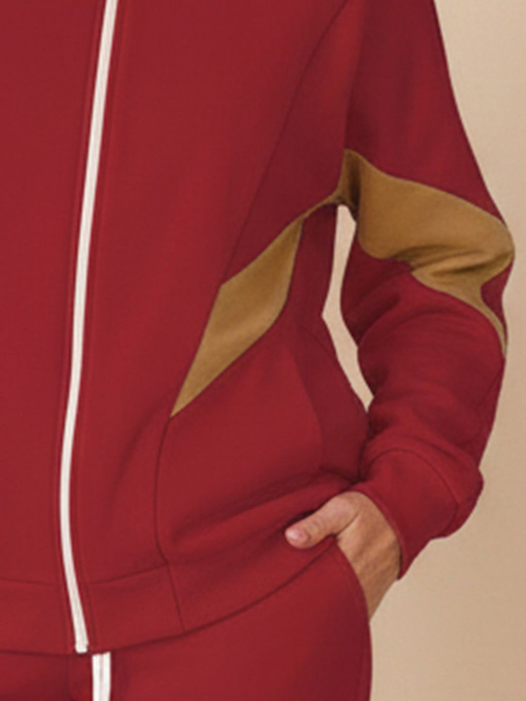 Colorblock Comfort Tracksuit red gold image 6 