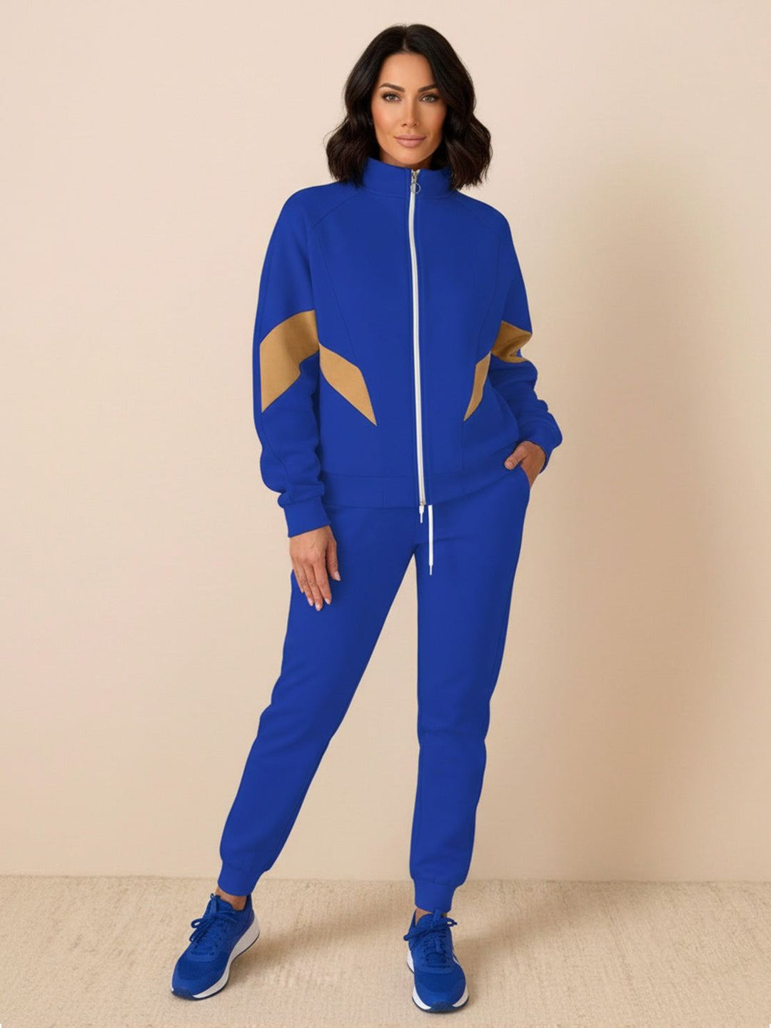 Colorblock Comfort Tracksuit blue gold image 1 
