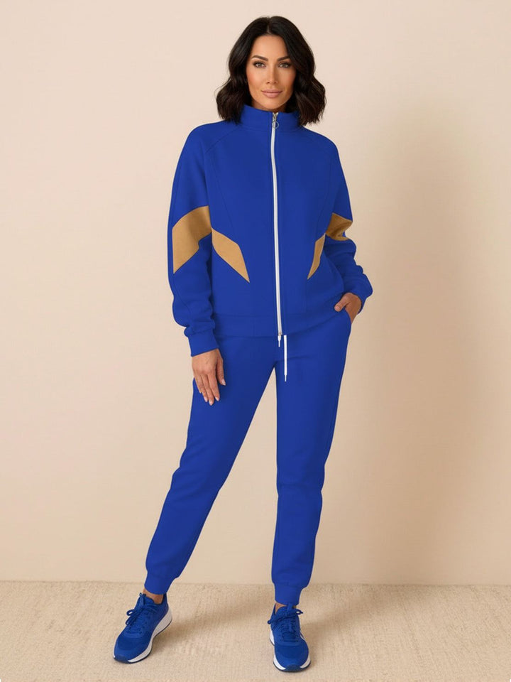 Colorblock Comfort Tracksuit blue gold image 1 
