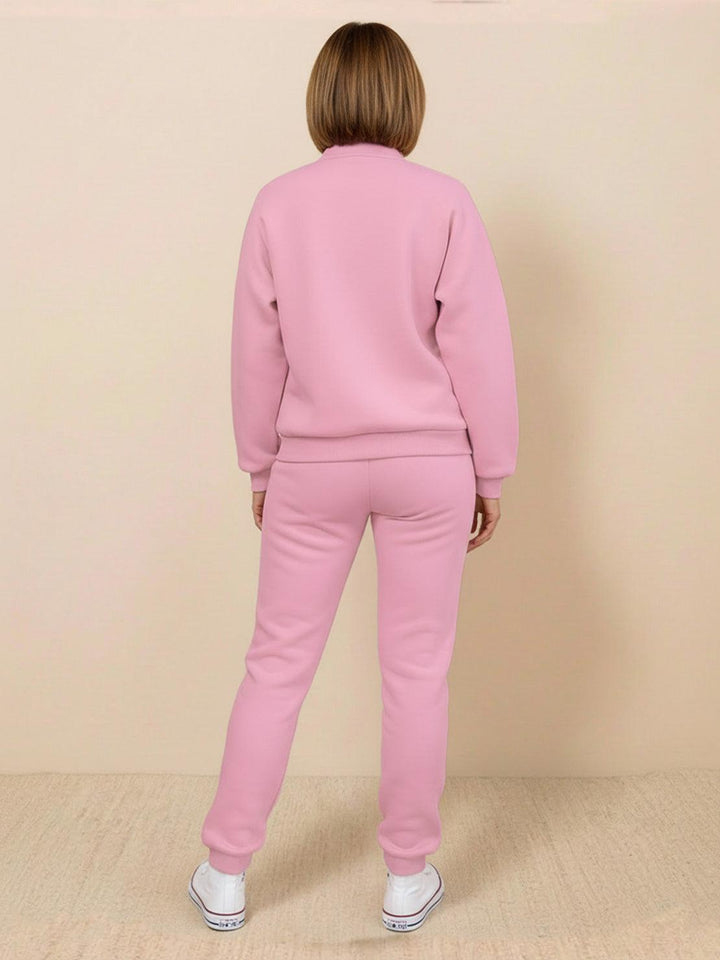 Colorblock Comfort Tracksuit pink brown image 3 