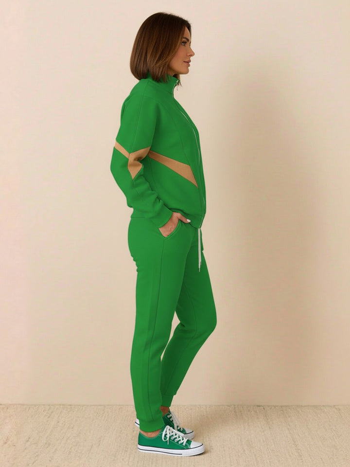 Colorblock Comfort Tracksuit green gold image 2 