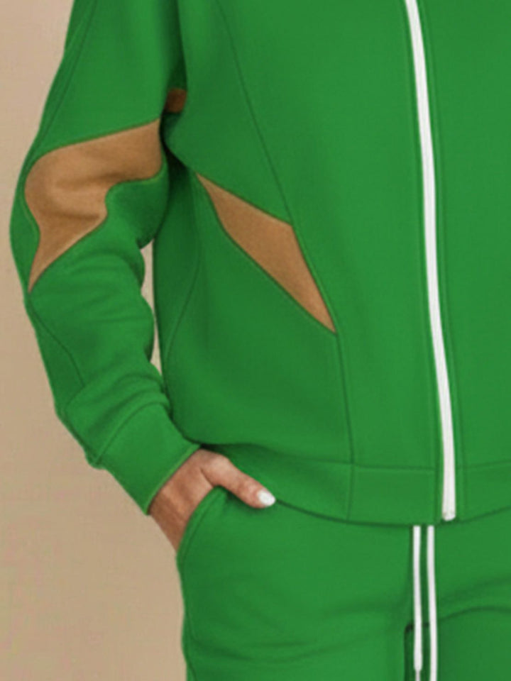 Colorblock Comfort Tracksuit green gold image 6 