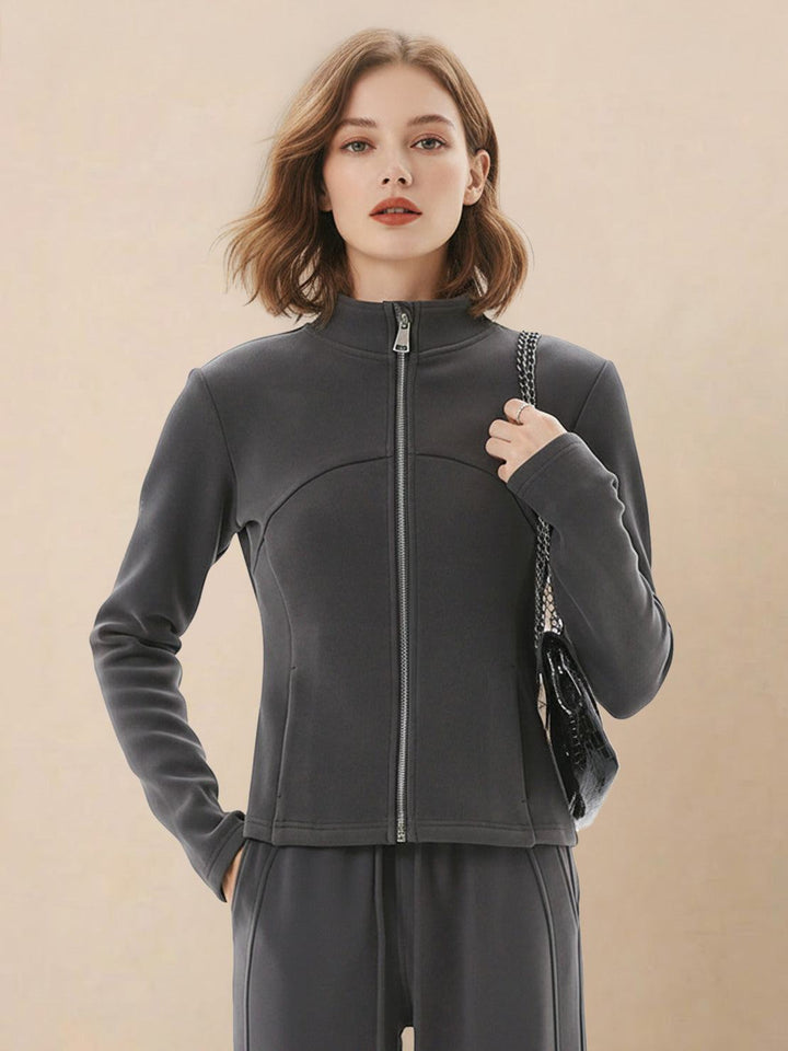 Nano-Fleece Zip Two-Piece Set dark gray image 4 