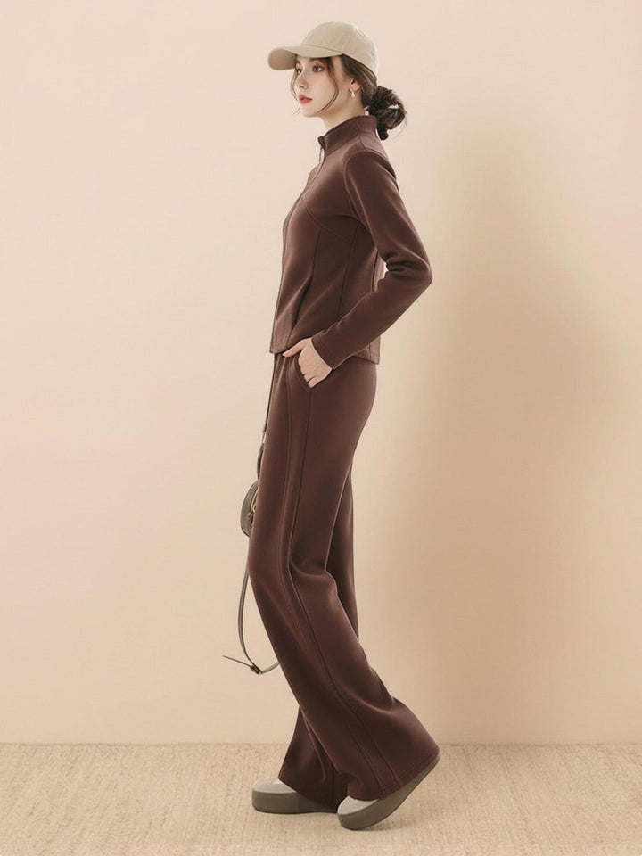 Nano-Fleece Zip Two-Piece Set brown image 2 