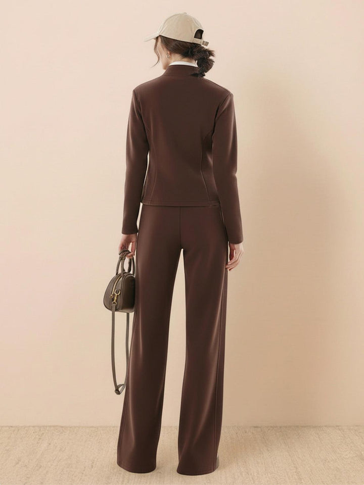 Nano-Fleece Zip Two-Piece Set brown image 3 