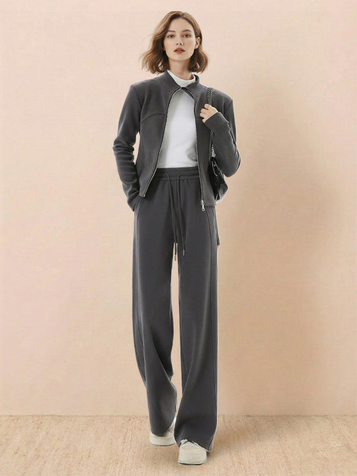 Nano-Fleece Zip Two-Piece Set dark gray image 1 