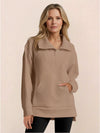 Half-Zip Waffle Pullover