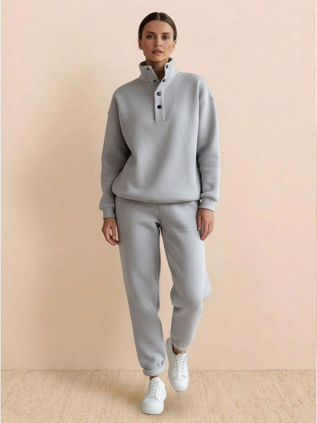 Warm &amp; Easy Two-Piece Set light gray image 1 
