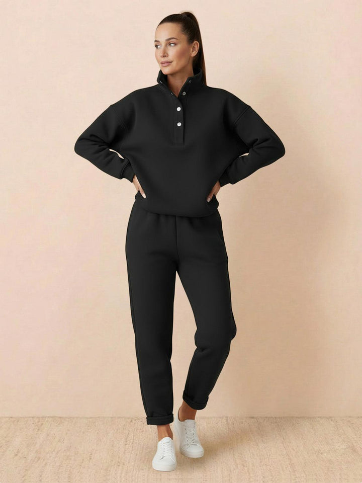 Warm &amp; Easy Two-Piece Set black image 1 