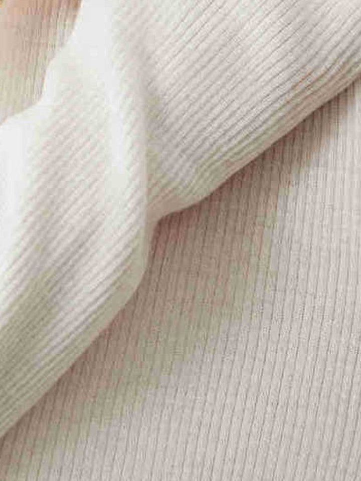 Zip-Up Knit Cardigan Jacket white image 7 