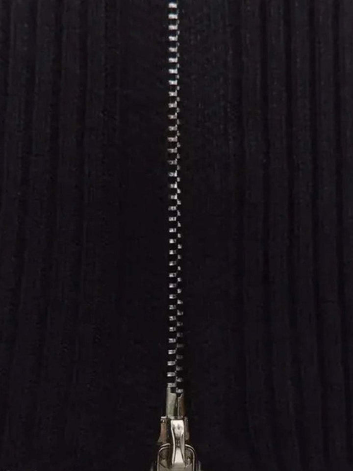 Zip-Up Knit Cardigan Jacket black image 7 