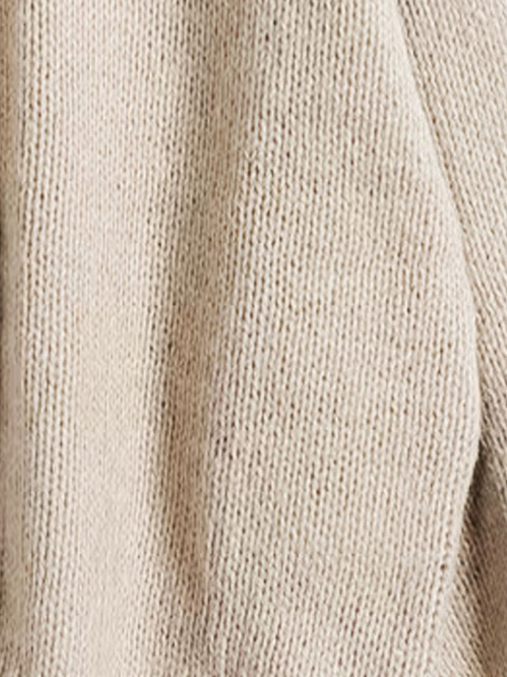Oversized Button-Front Knit Cardigan beige image 6 