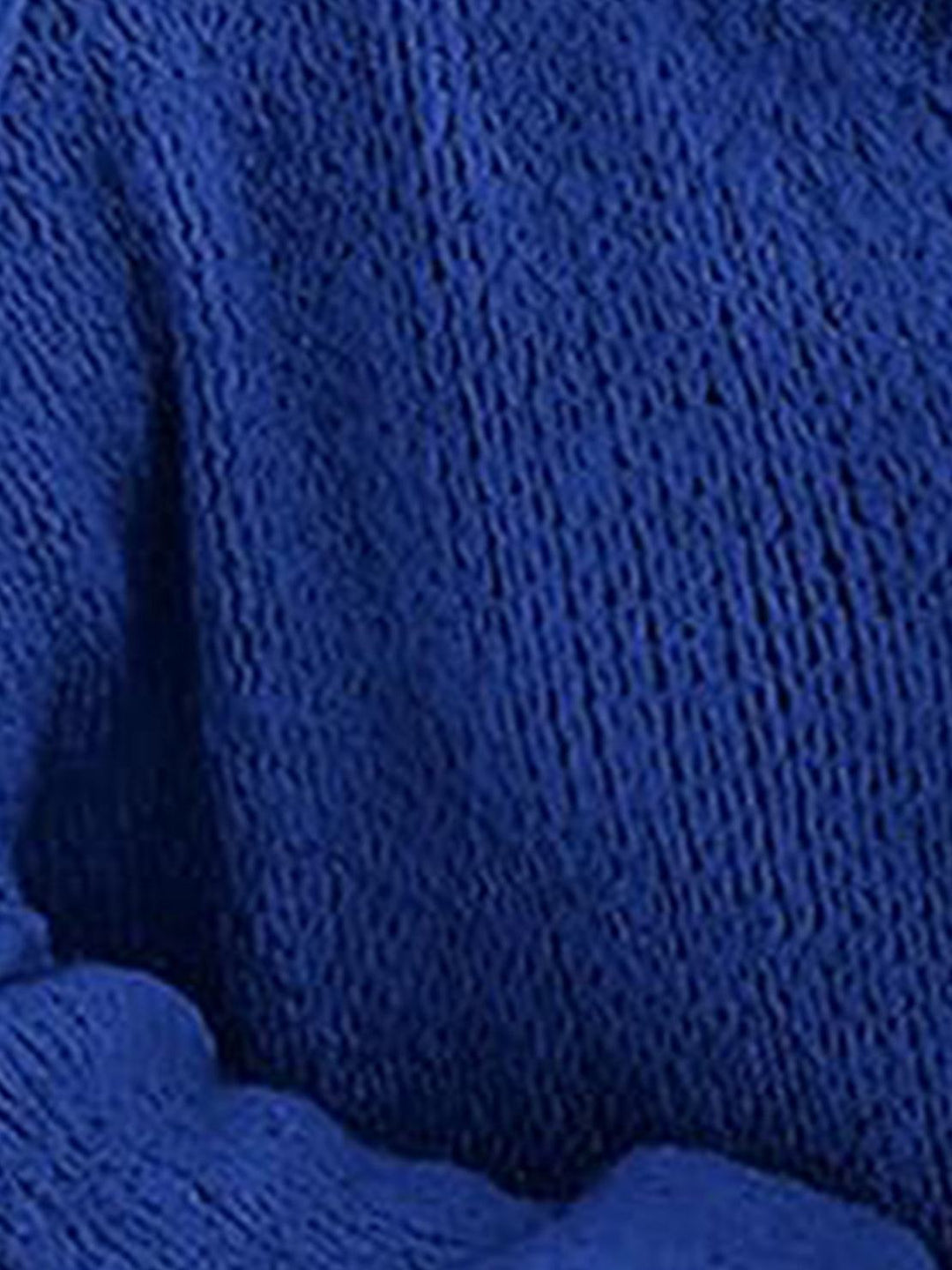 Oversized Button-Front Knit Cardigan royal blue image 6 
