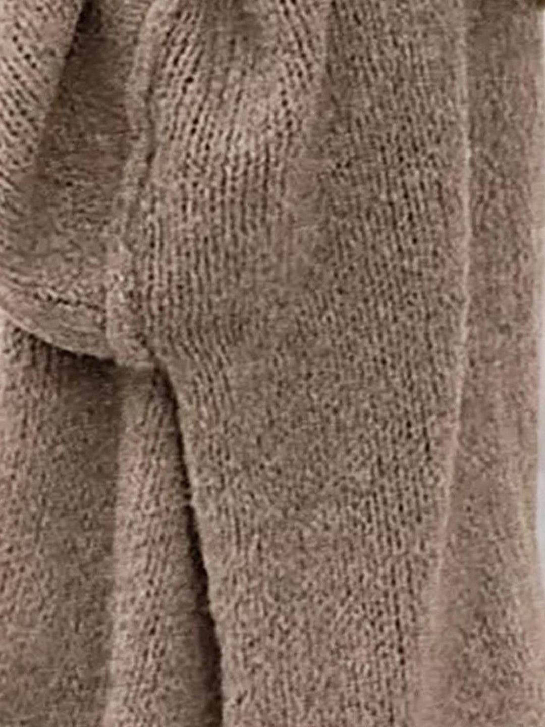 Oversized Button-Front Knit Cardigan dark khaki image 6 