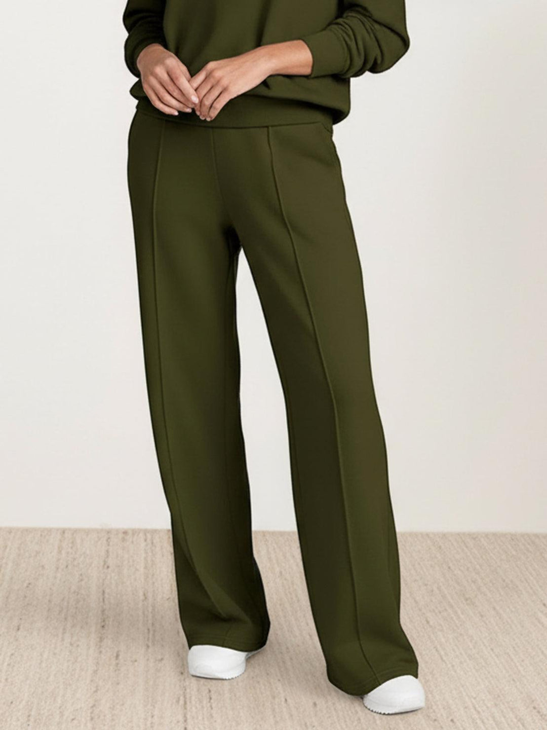 Casual Wrinkle-Free Polo Set army green image 5 