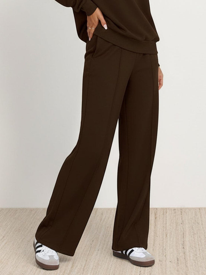 Casual Wrinkle-Free Polo Set coffee brown image 5 