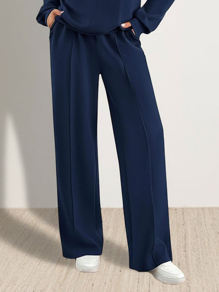Casual Wrinkle-Free Polo Set navy blue image 5 