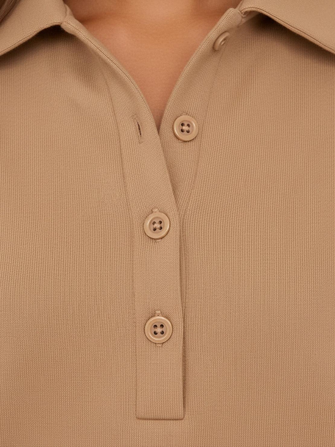 Casual Wrinkle-Free Polo Set khaki image 6 