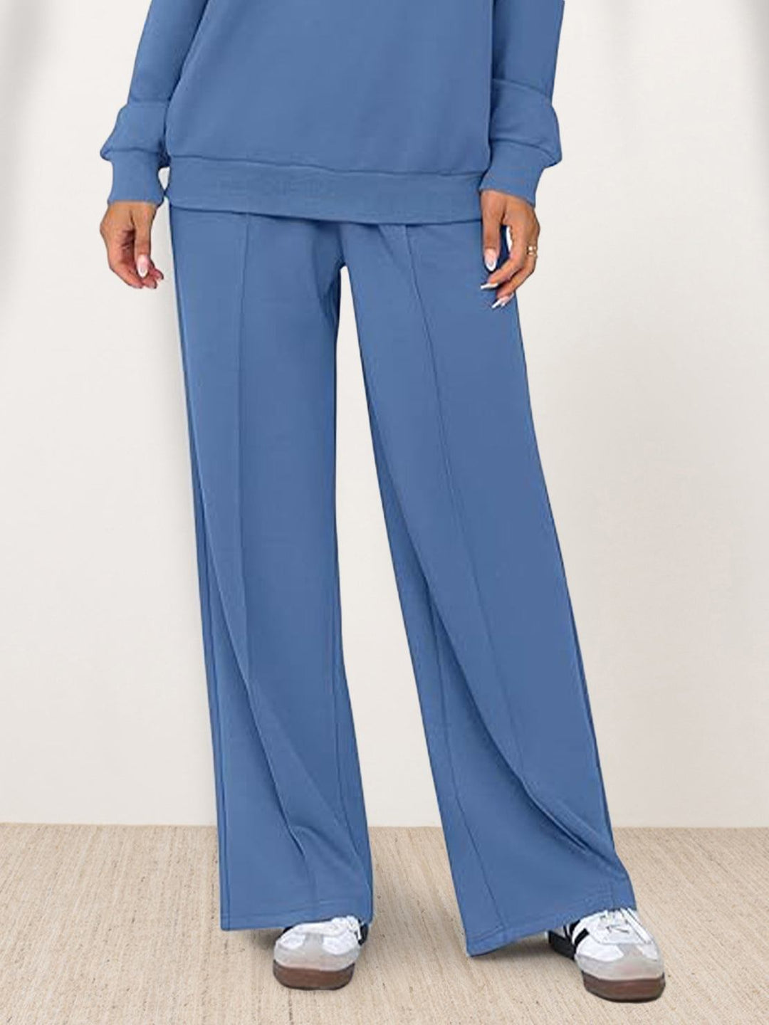 Casual Wrinkle-Free Polo Set powder blue image 5 
