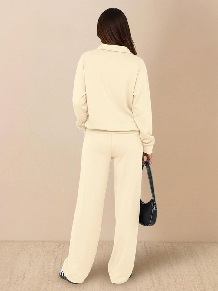 Casual Wrinkle-Free Polo Set beige image 3 