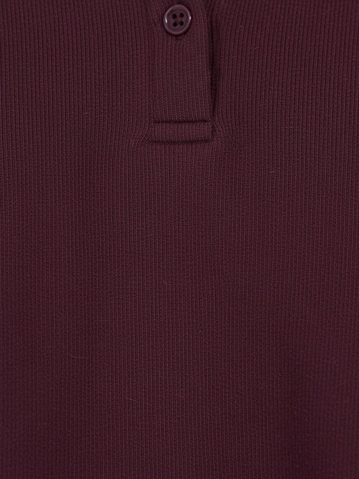 Casual Wrinkle-Free Polo Set plum image 7 