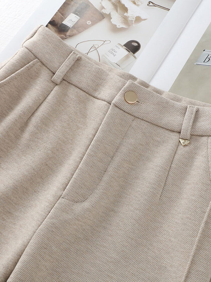 Thermal Wool Blend Trousers oatmeal image 6 