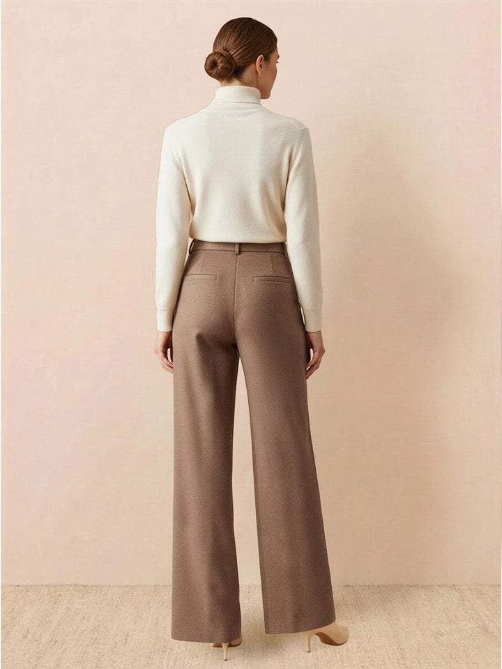 Thermal Wool Blend Trousers brown image 2 