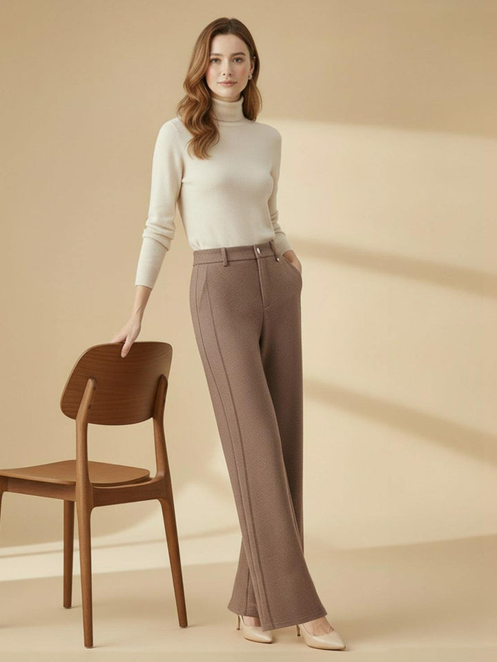 Thermal Wool Blend Trousers brown image 3 
