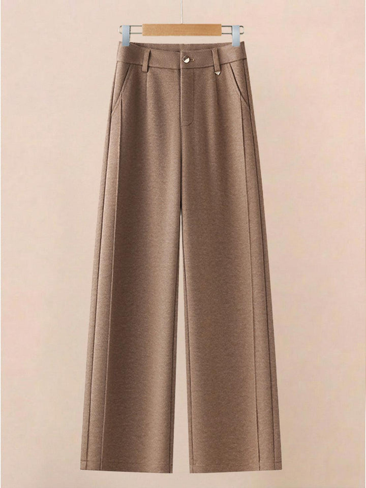 Thermal Wool Blend Trousers brown image 4 