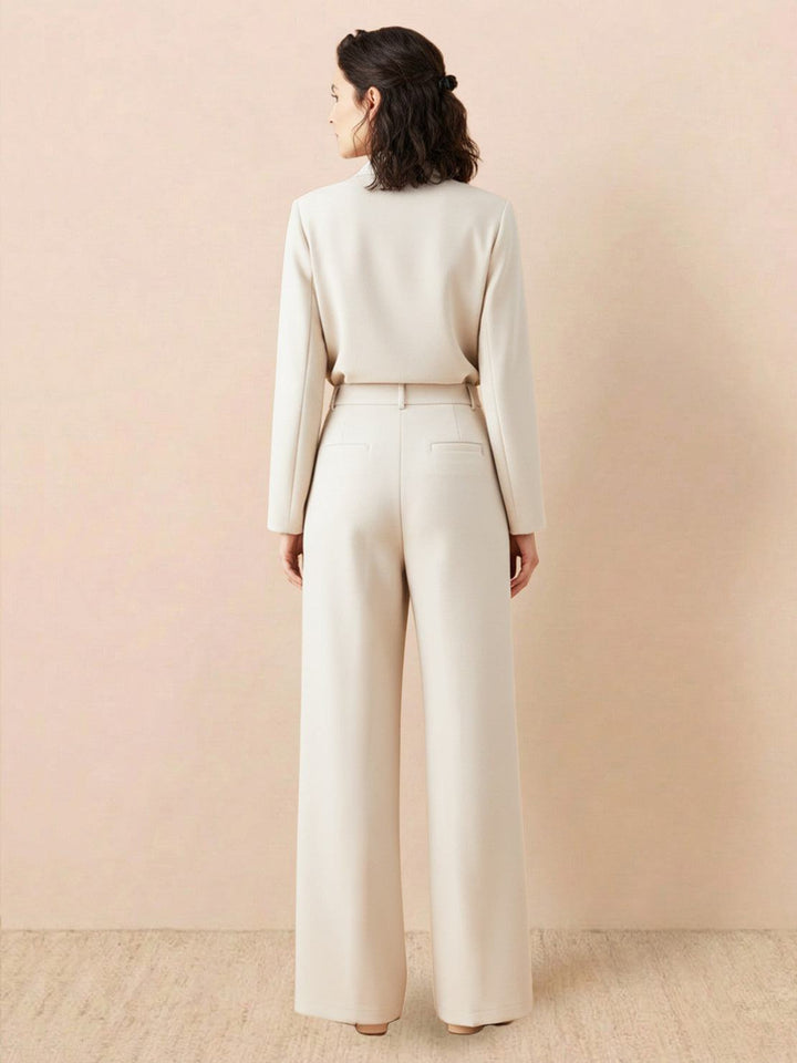 Thermal Wool Blend Trousers white image 3 