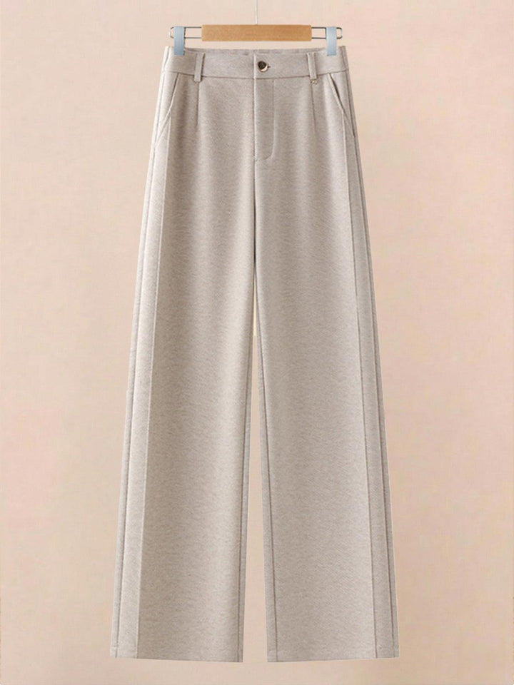 Thermal Wool Blend Trousers oatmeal image 2 