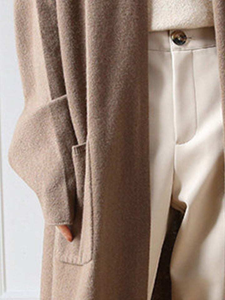 100% Australian Merino Wool Long Cardigan brown image 5 