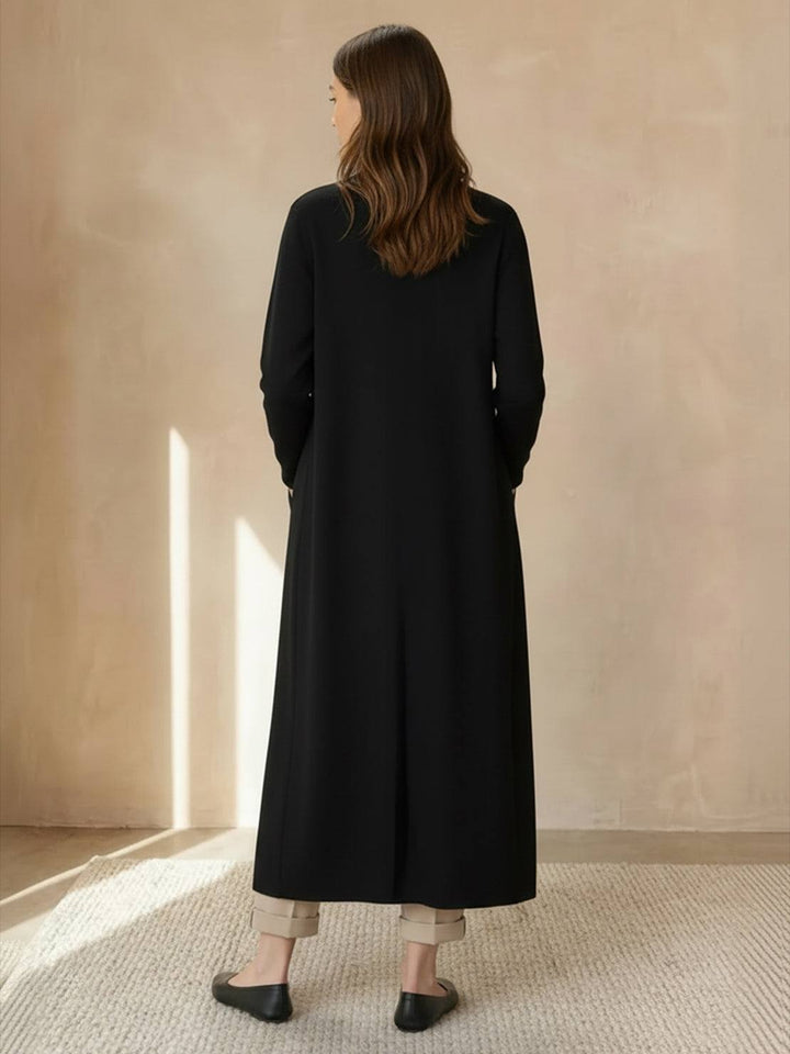 100% Australian Merino Wool Long Cardigan black image 3 