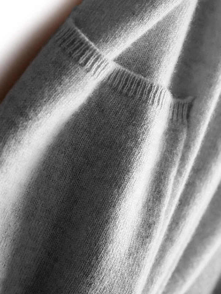 100% Australian Merino Wool Long Cardigan light gray image 6 