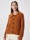 Wool-Blend Button-Front Cardigan