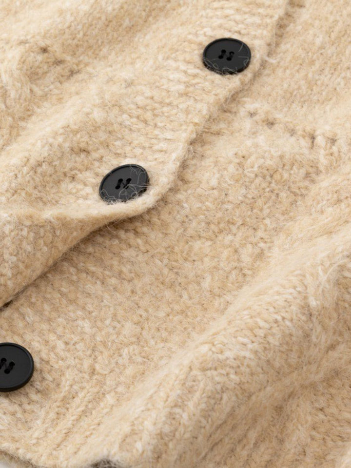 Wool-Blend Button-Front Cardigan khaki image 7 