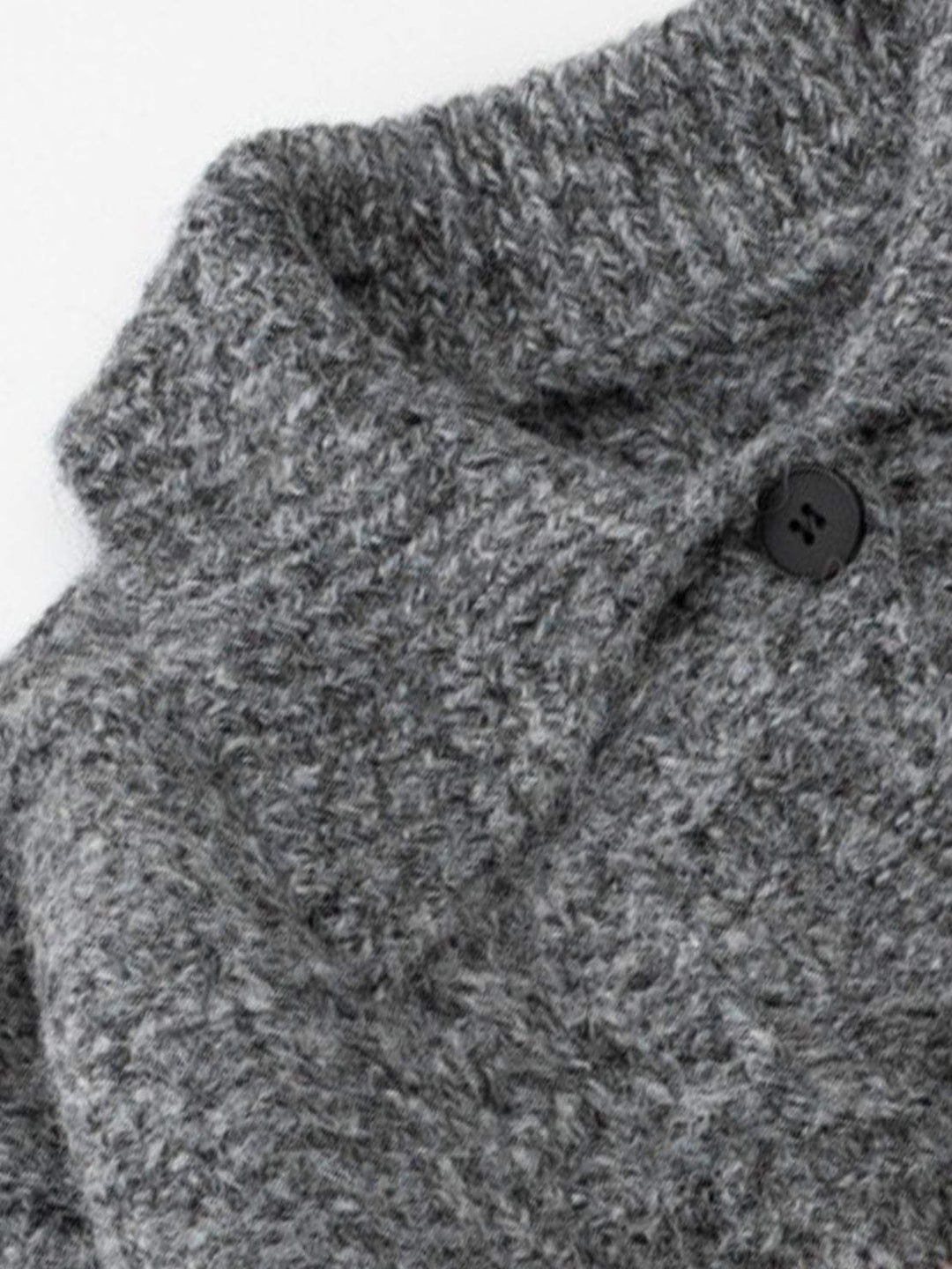 Wool-Blend Button-Front Cardigan dark gray image 6 