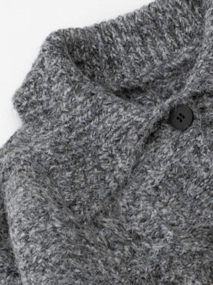 Wool-Blend Button-Front Cardigan dark gray image 6 