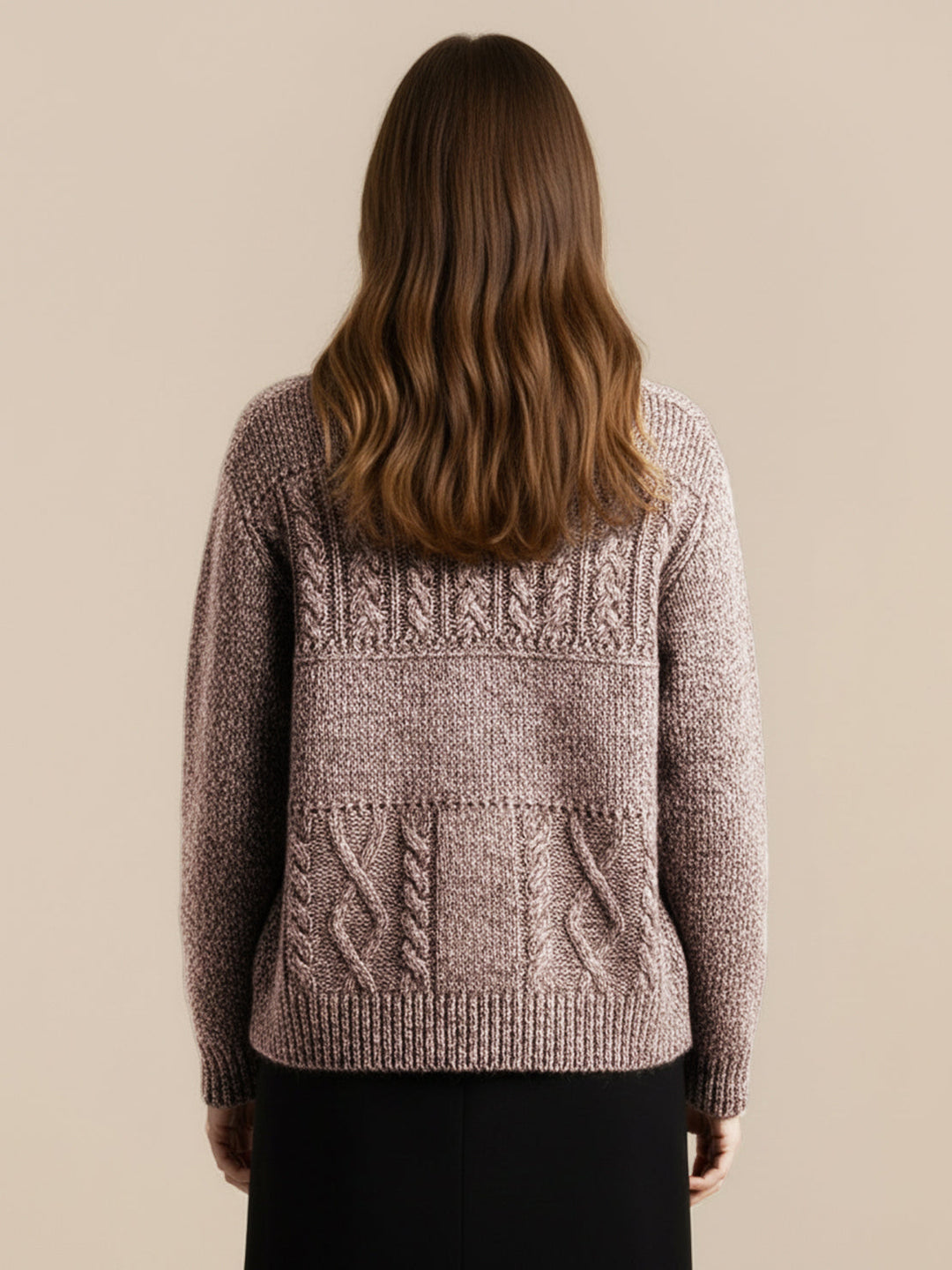 Wool-Blend Button-Front Cardigan taupe image 3 