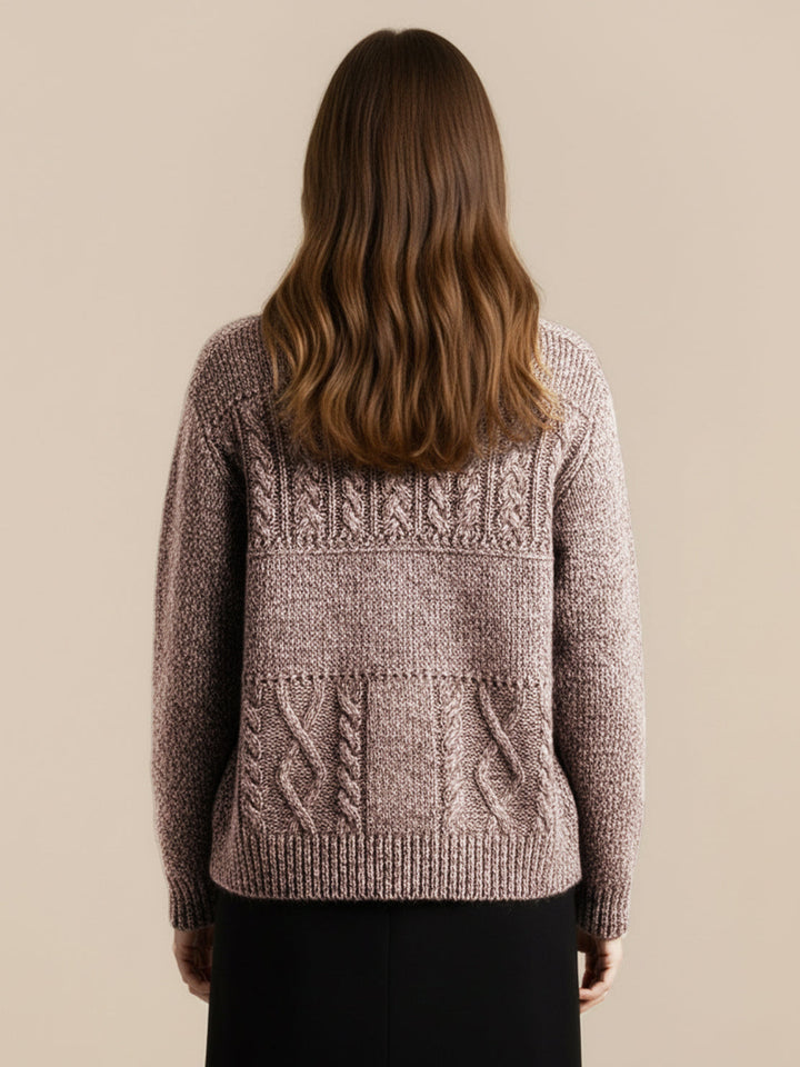 Wool-Blend Button-Front Cardigan taupe image 3 