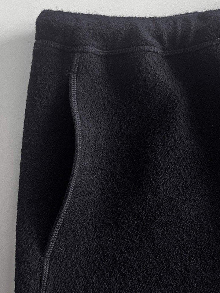 Lightweight Wool Wide Leg Pants black image 5 