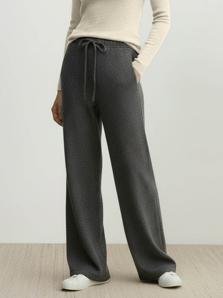 Lightweight Wool Wide Leg Pants dark gray image 1 