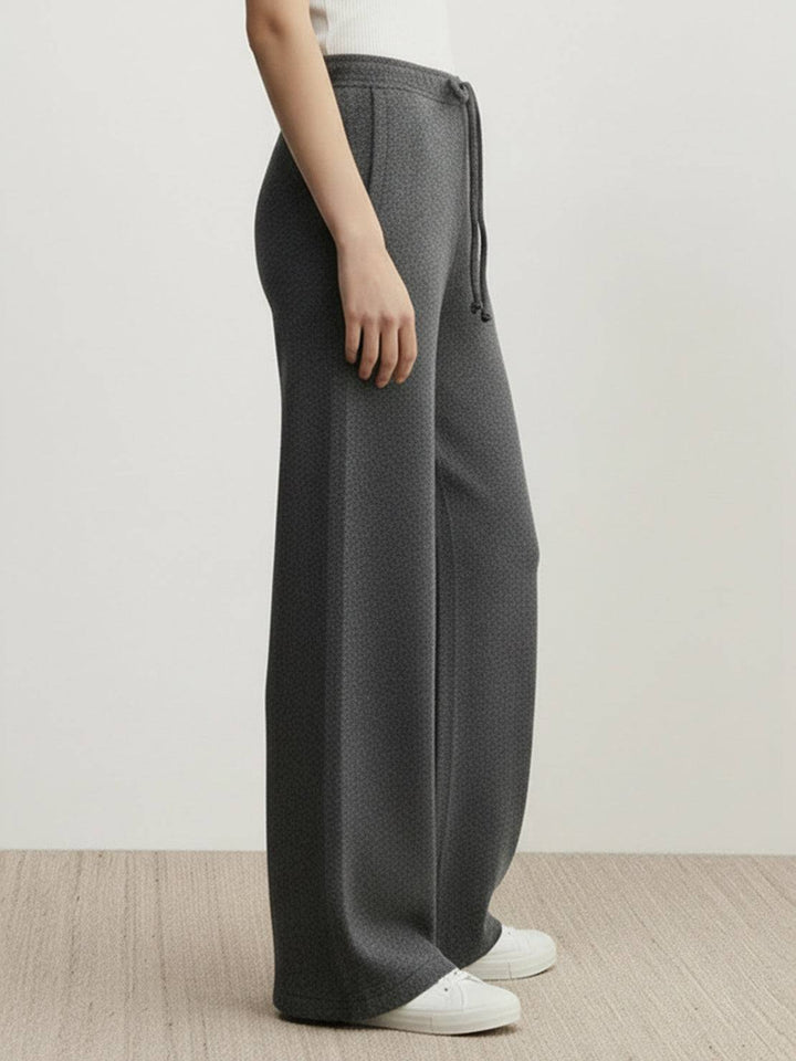 Lightweight Wool Wide Leg Pants dark gray image 2 