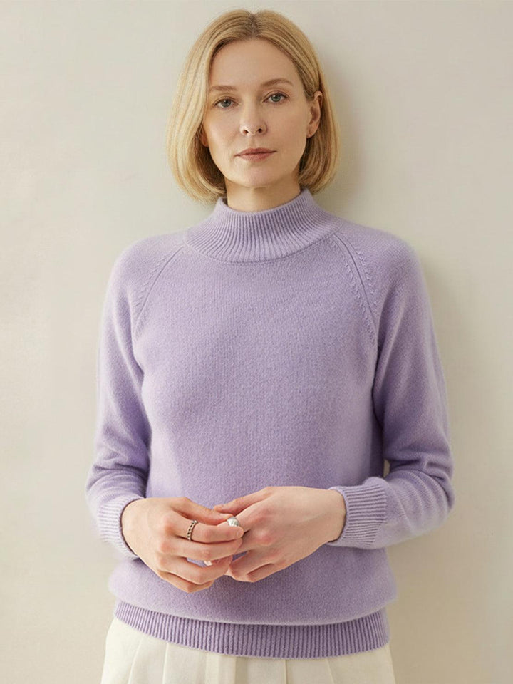 100% Italian Cashmere Sweater soft lavender image 1 