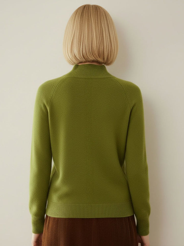 100% Italian Cashmere Sweater moss green image 3 