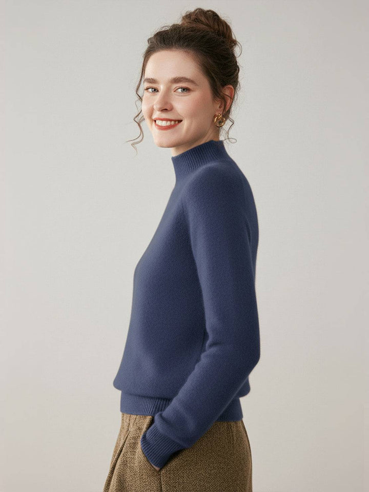 100% Italian Cashmere Sweater navy blue image 2 