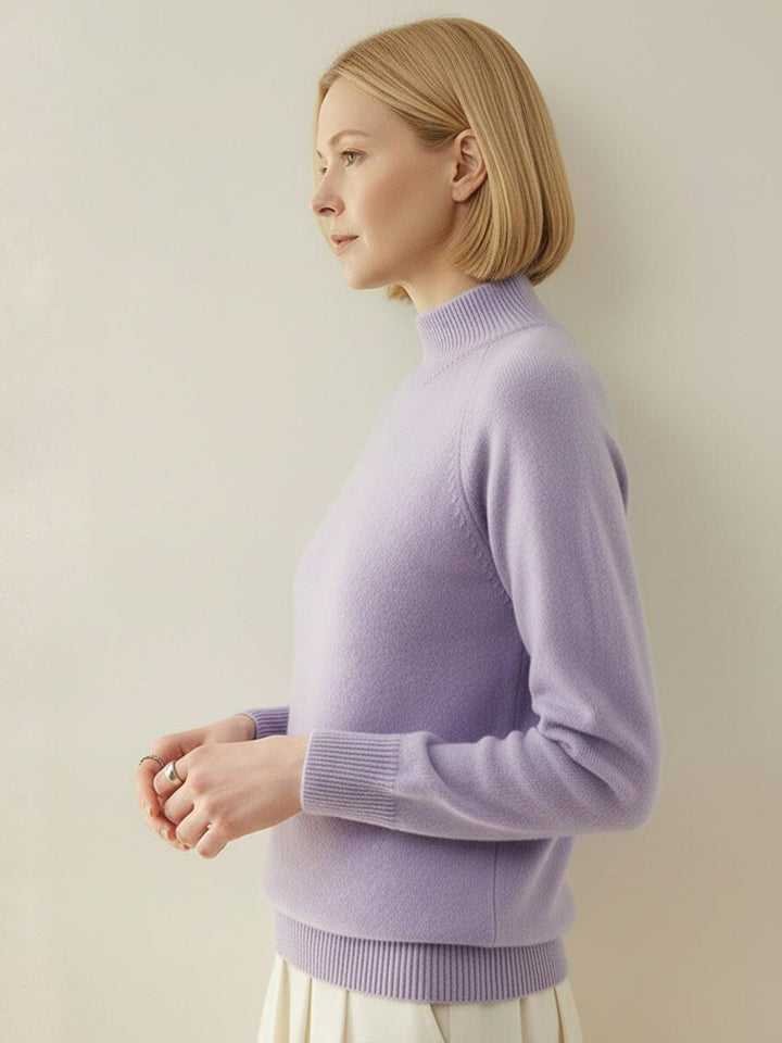 100% Italian Cashmere Sweater soft lavender image 2 