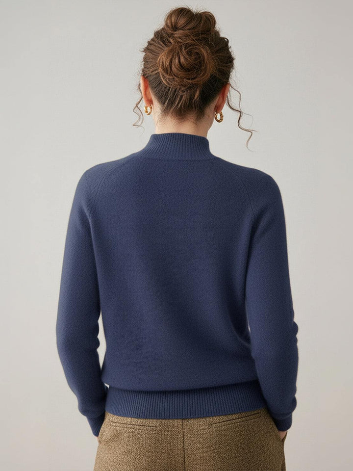 100% Italian Cashmere Sweater navy blue image 3 