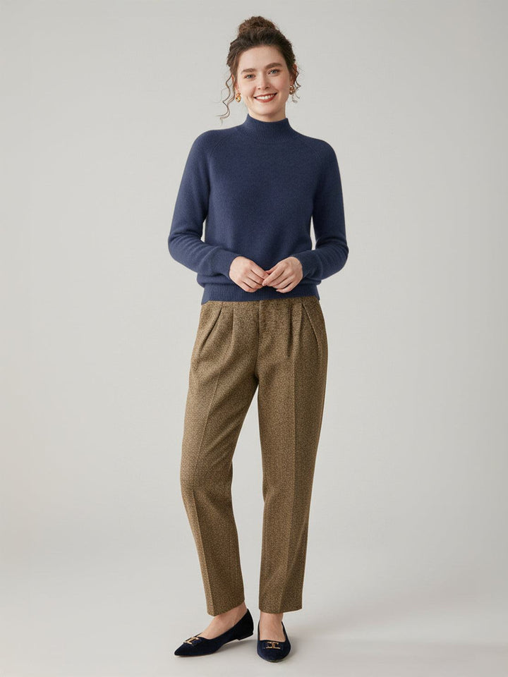 100% Italian Cashmere Sweater navy blue image 4 